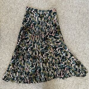 Mango Pleated Midi Skirt